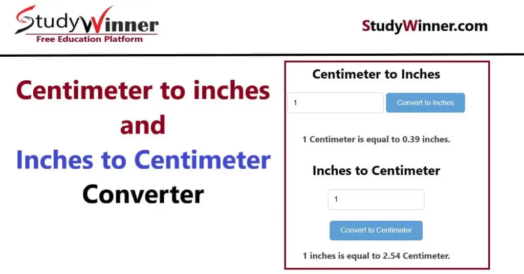 104 CM to Inches Converter and Inches to centimeter converter