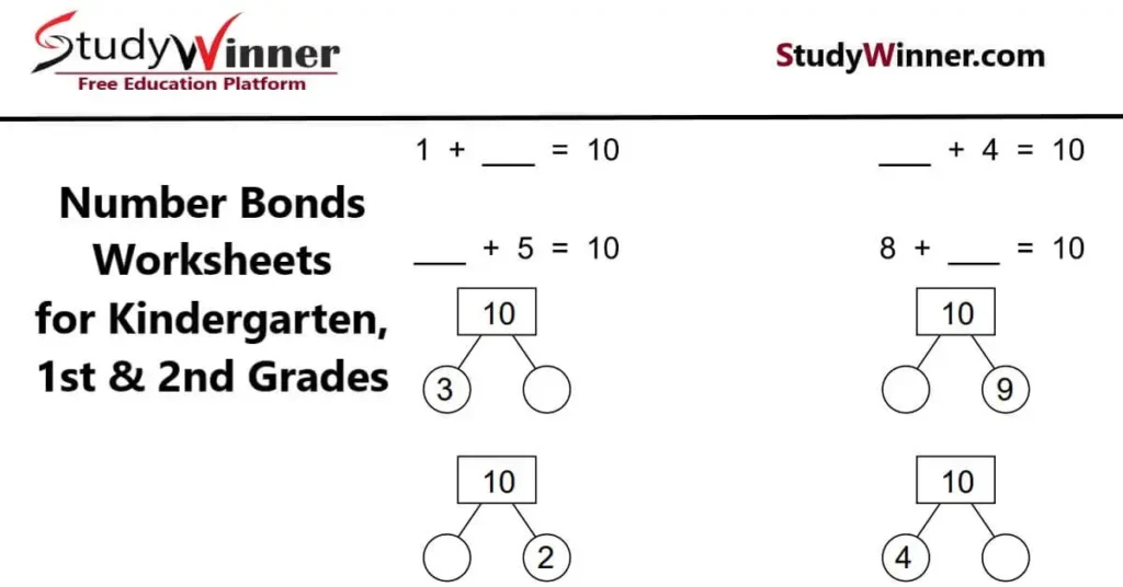 Number Bonds Worksheets StudyWinner